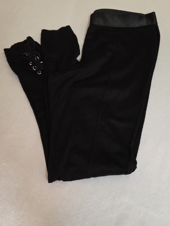 FP Movement by Free People Pants - FP Movement by Free People Black Ponte Leggings with Lace-Up Ankle